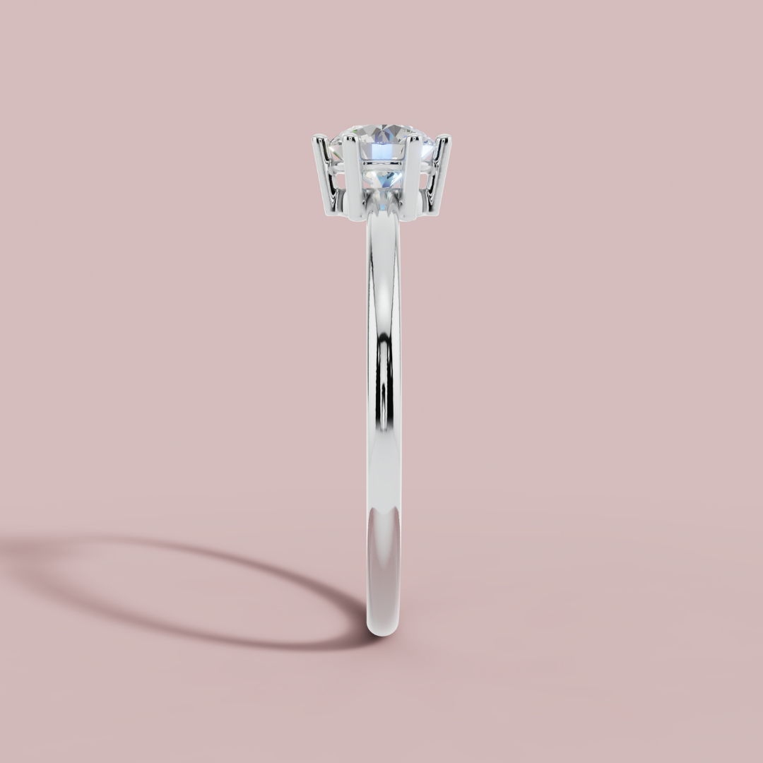 Classic Engagement 925 Pure Silver Ring My Store