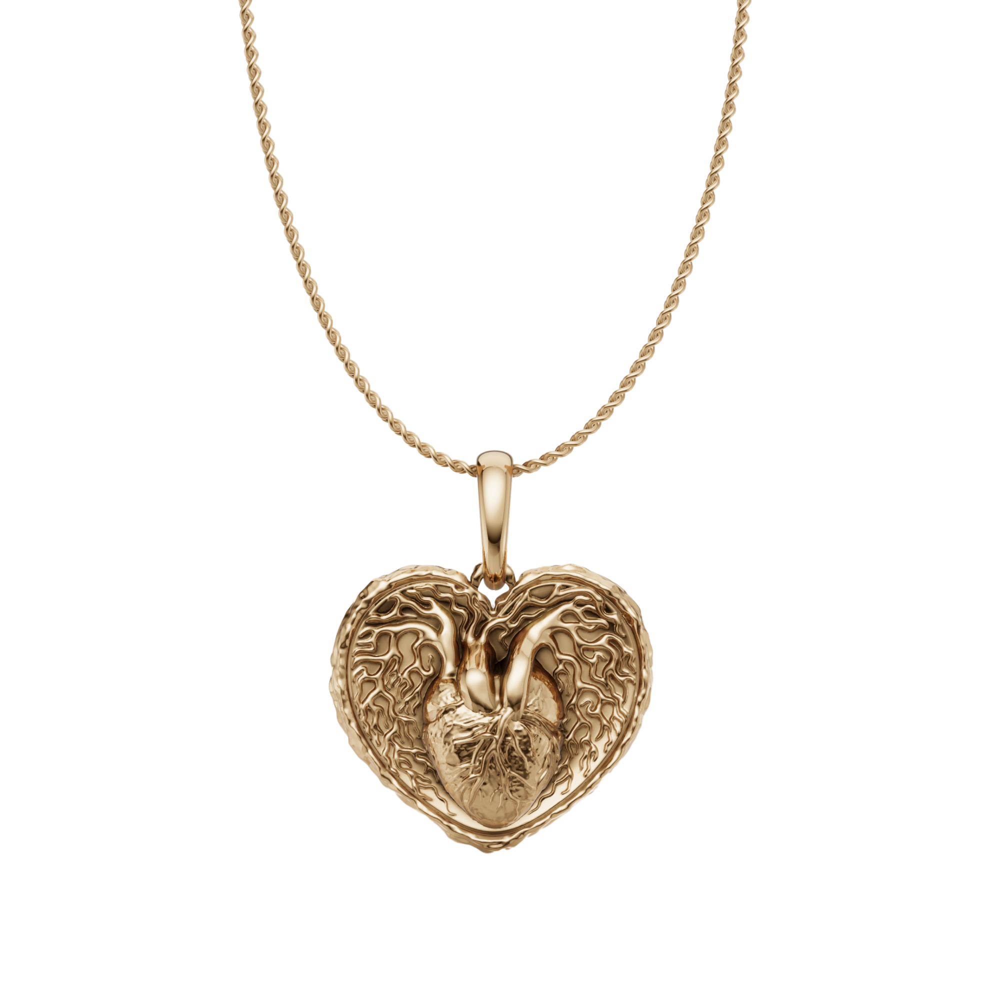 Heartline Pure Silver & Demi Fine Necklace | FLUIDE