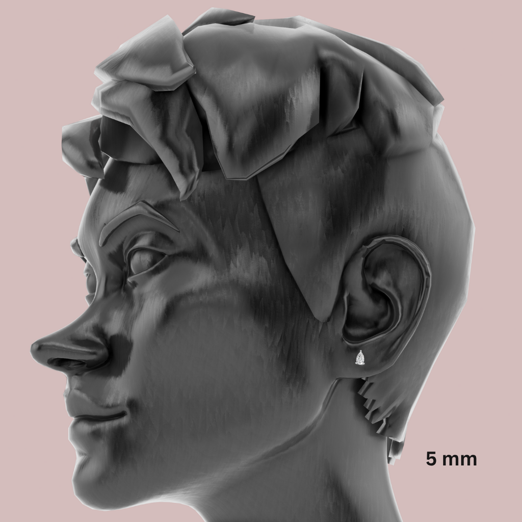 Classic Pear 925 Pure Silver Stud Earrings My Store