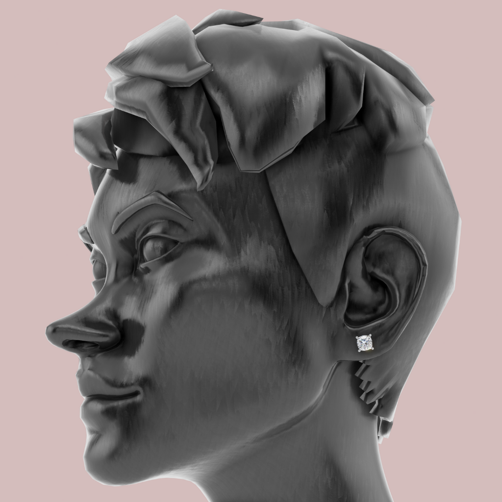 Classic Cushion 925 Pure Silver Stud Earrings My Store