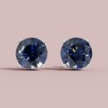 Classic Blue Round 925 Pure Silver Stud Earrings My Store