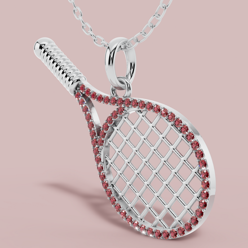 Winning Stroke Red 925 Pure Silver Necklace My Store