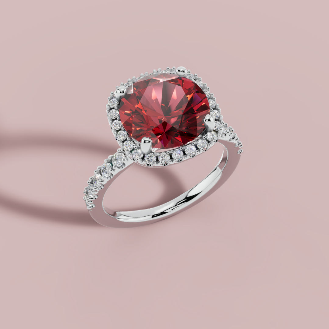 Red Mirage 925 Pure Silver Ring My Store