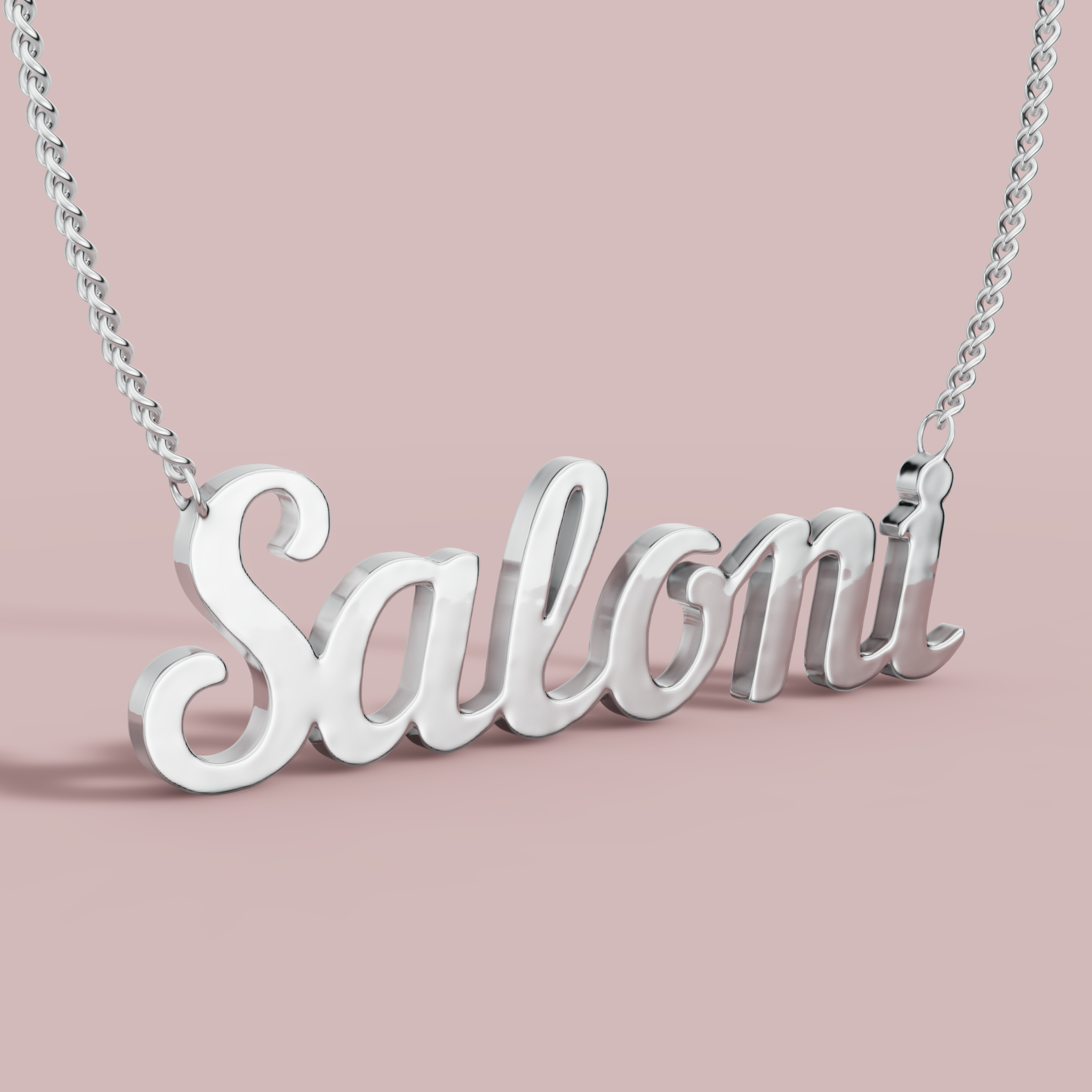 Custom Script Necklace English