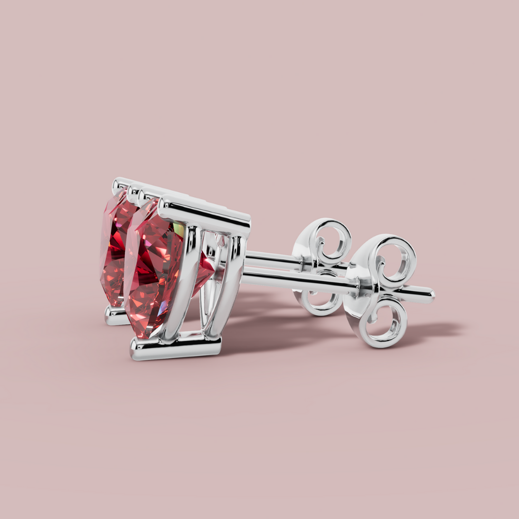 Scarlet Heart 925 Pure Silver Stud Earrings My Store