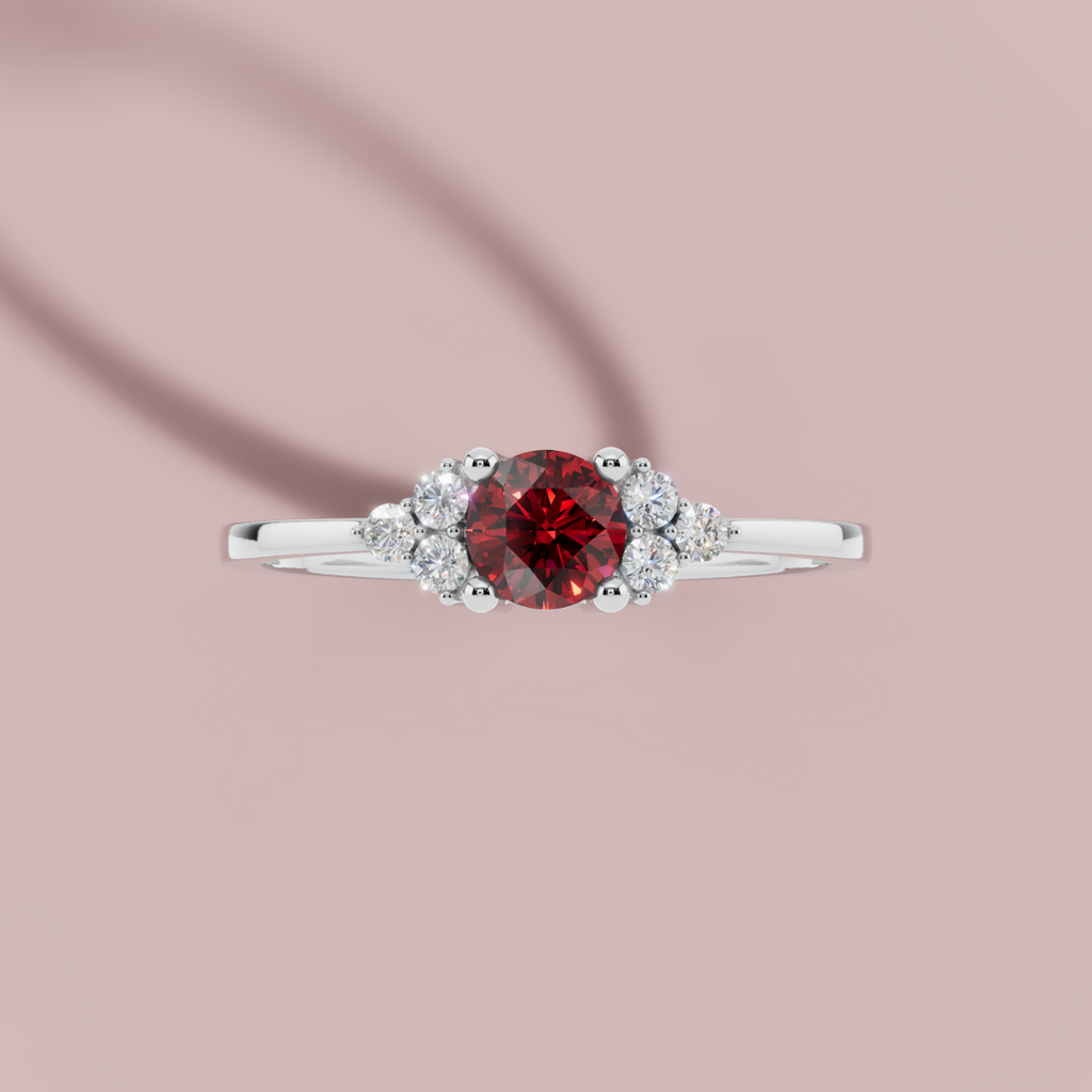 Red Prism 925 Pure Silver Ring My Store