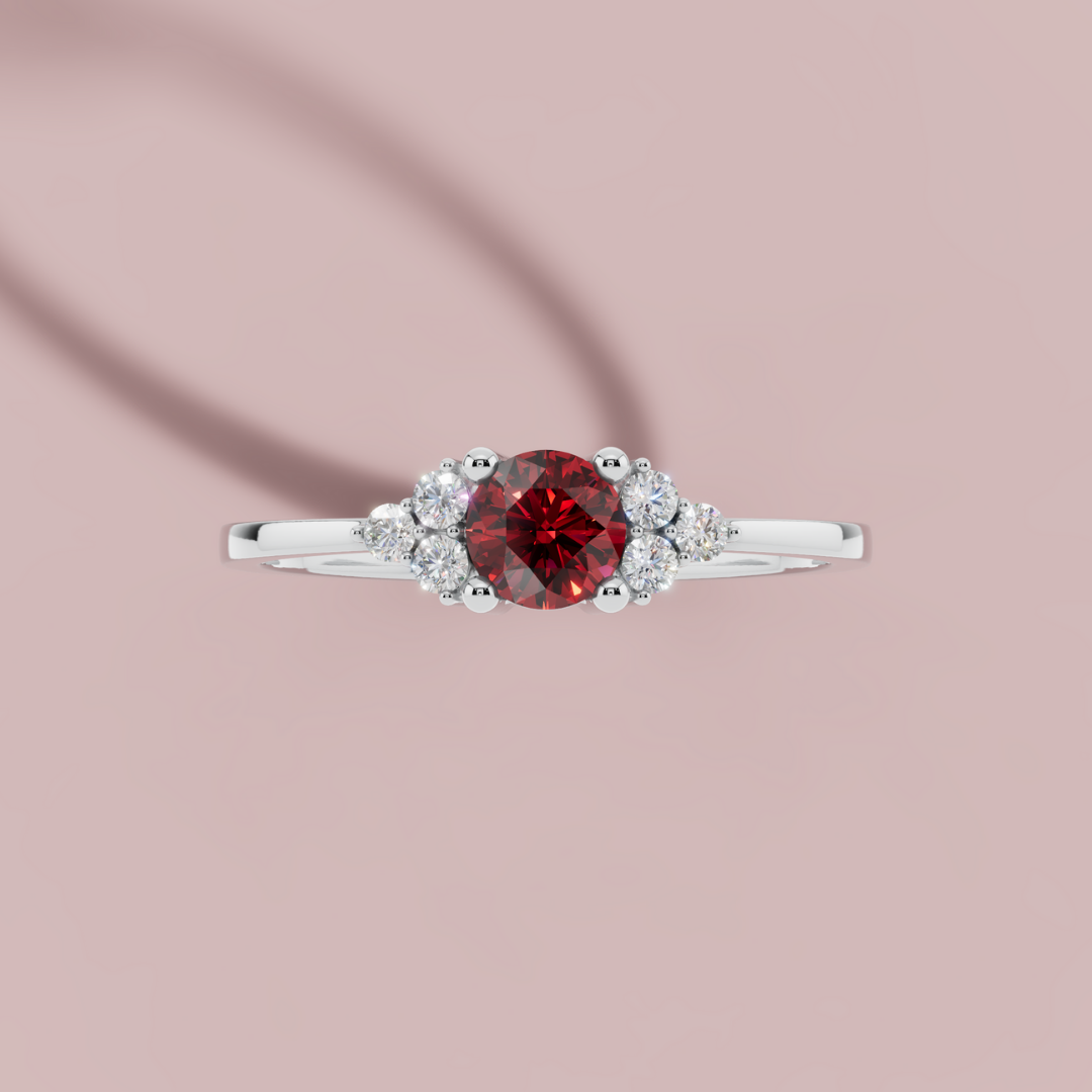 Red Prism 925 Pure Silver Ring My Store