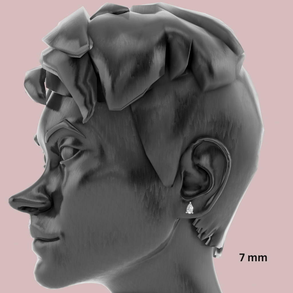 Classic Pear 925 Pure Silver Stud Earrings My Store