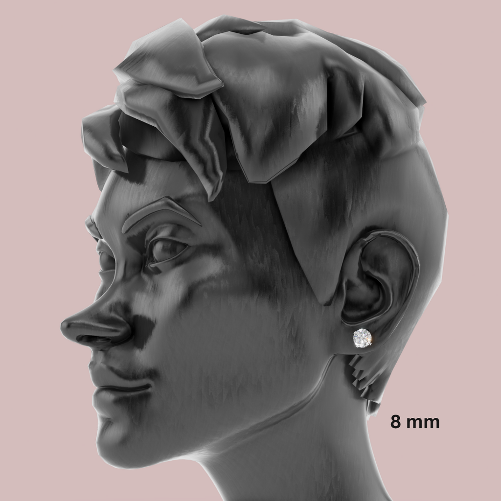 Classic Round  925 Pure Silver Stud Earrings My Store