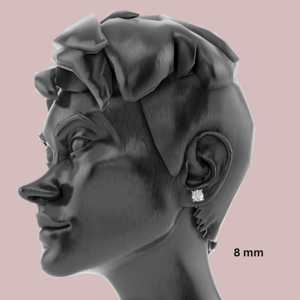 Forever Solitaire 925 Pure Silver Stud Earrings My Store