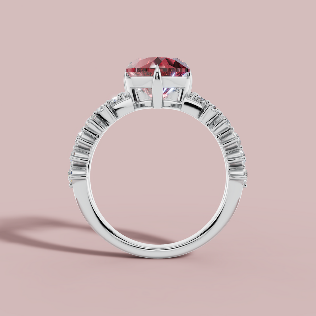 Elaria Red 925 Pure Silver Ring My Store