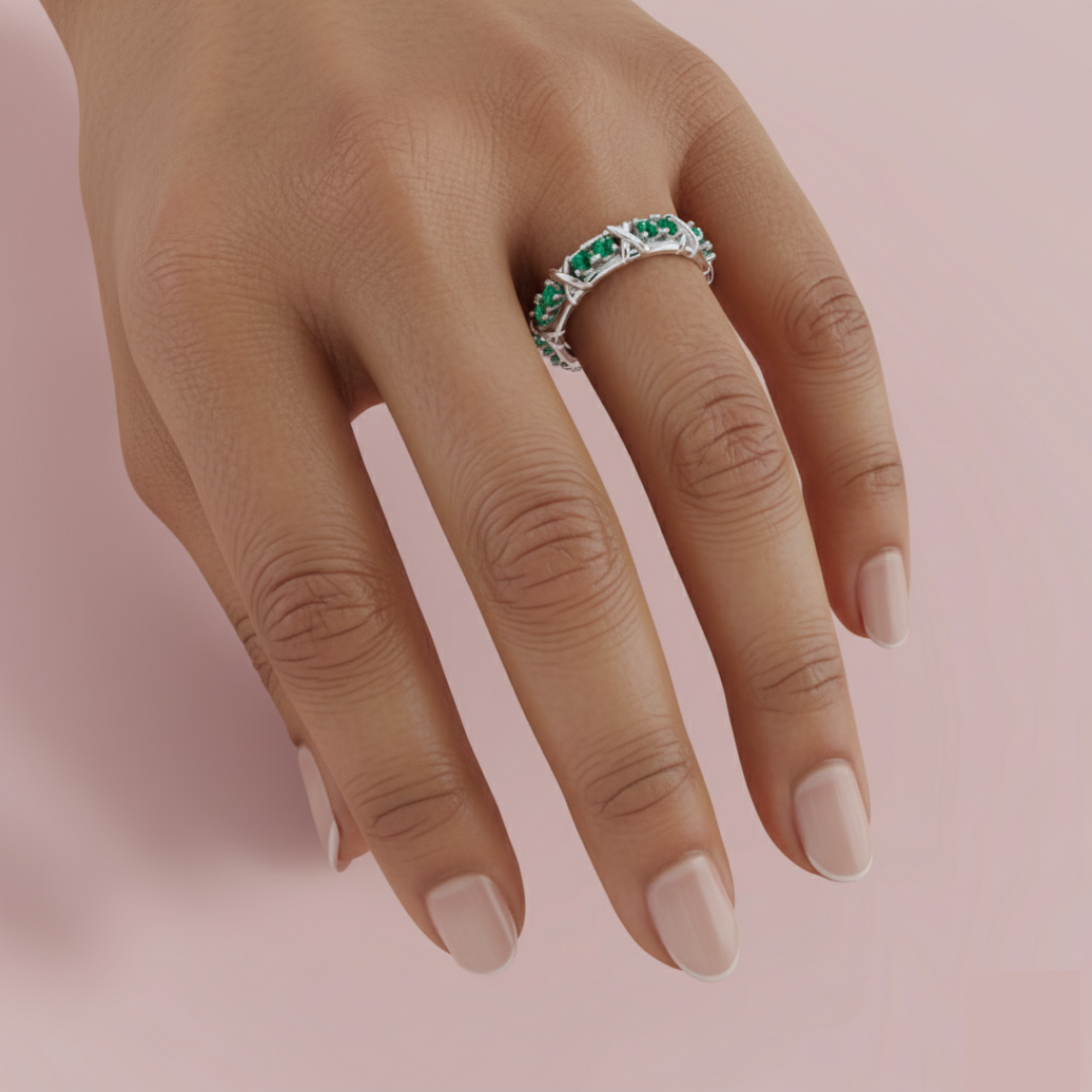 Camello Verde 925 Pure Silver Ring My Store