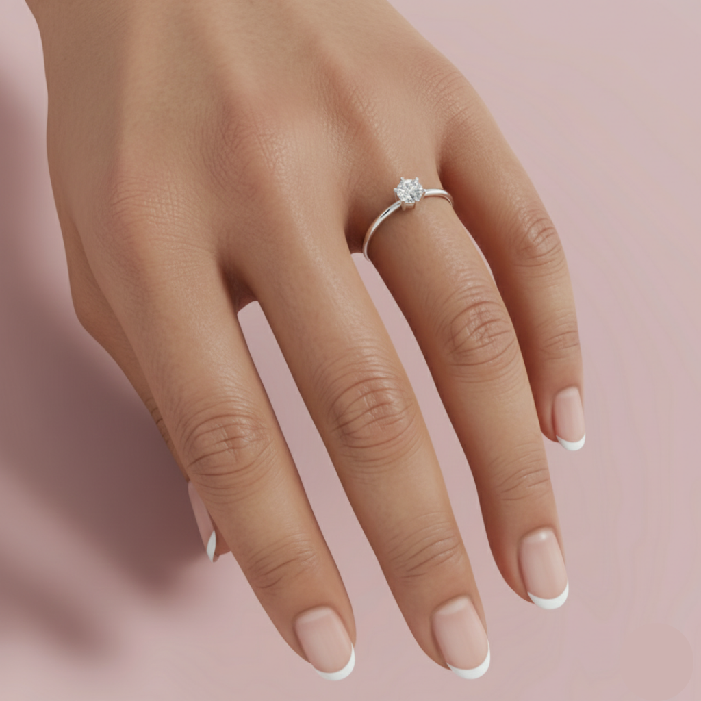 Classic Engagement 925 Pure Silver Ring My Store