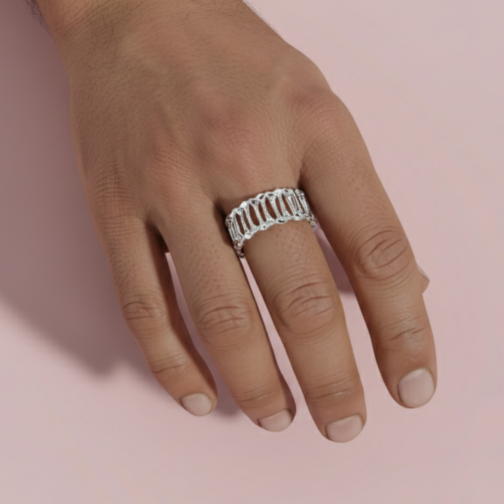 Skeleton Infinity 925 Pure Silver Men's Ring My Store