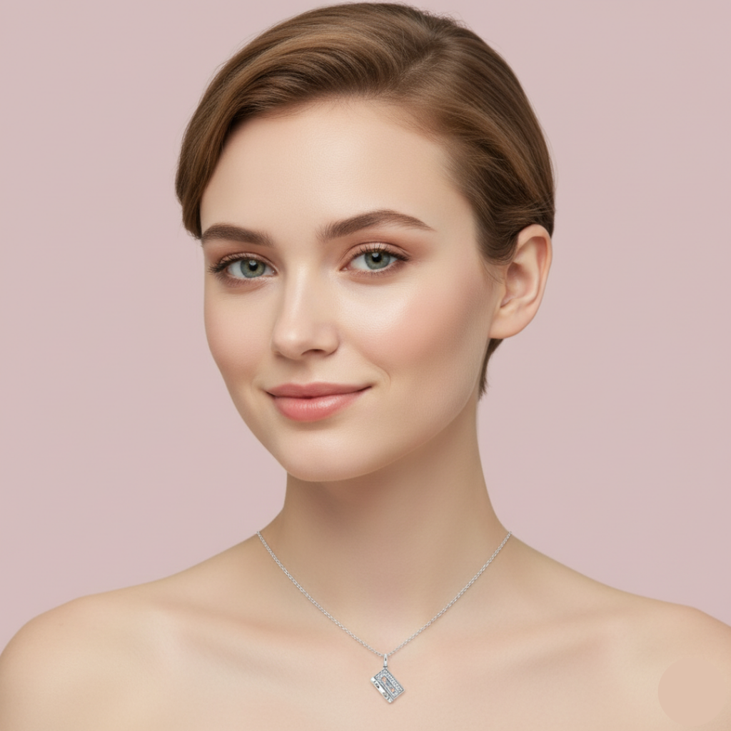 The Casette  925 Pure Silver Charm Necklace My Store