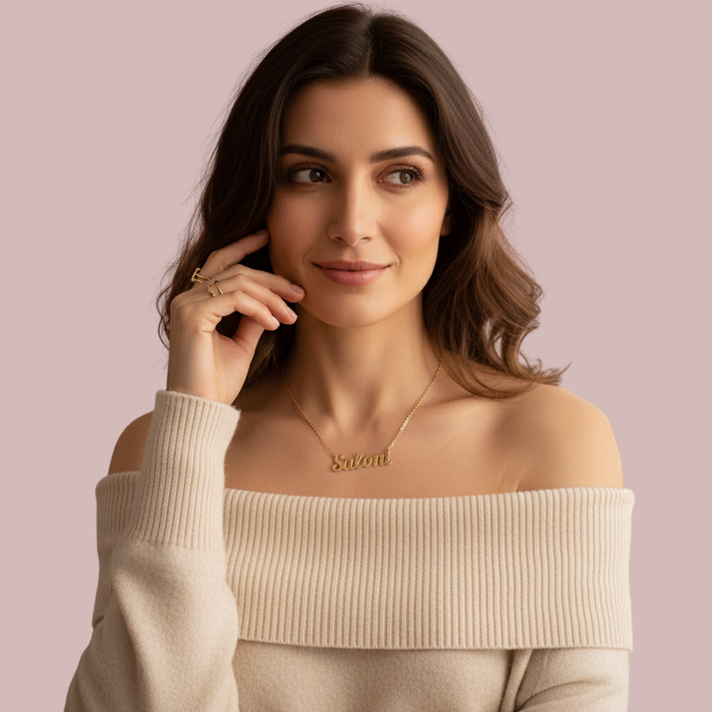 Custom Script Necklace English