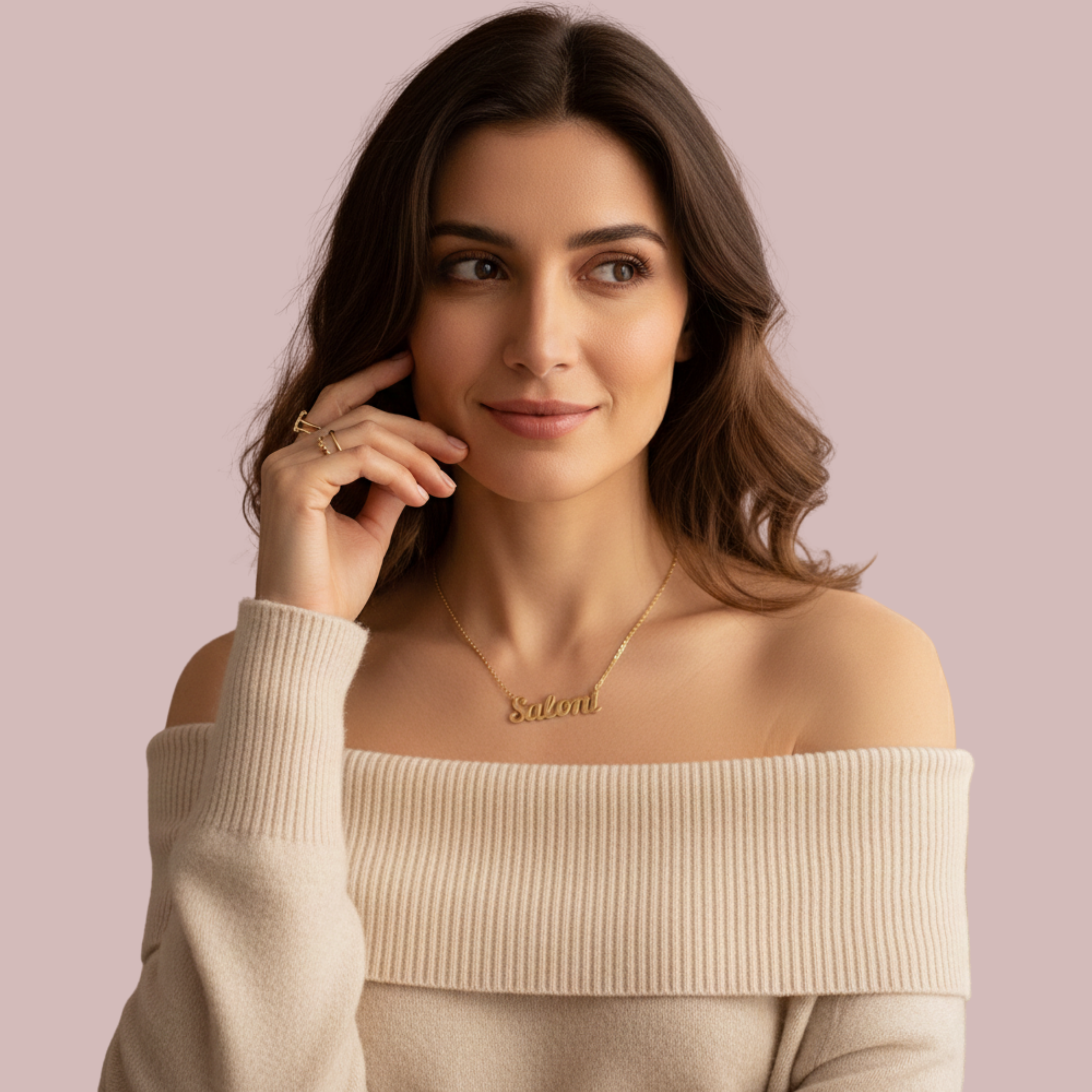 Custom Script Necklace English