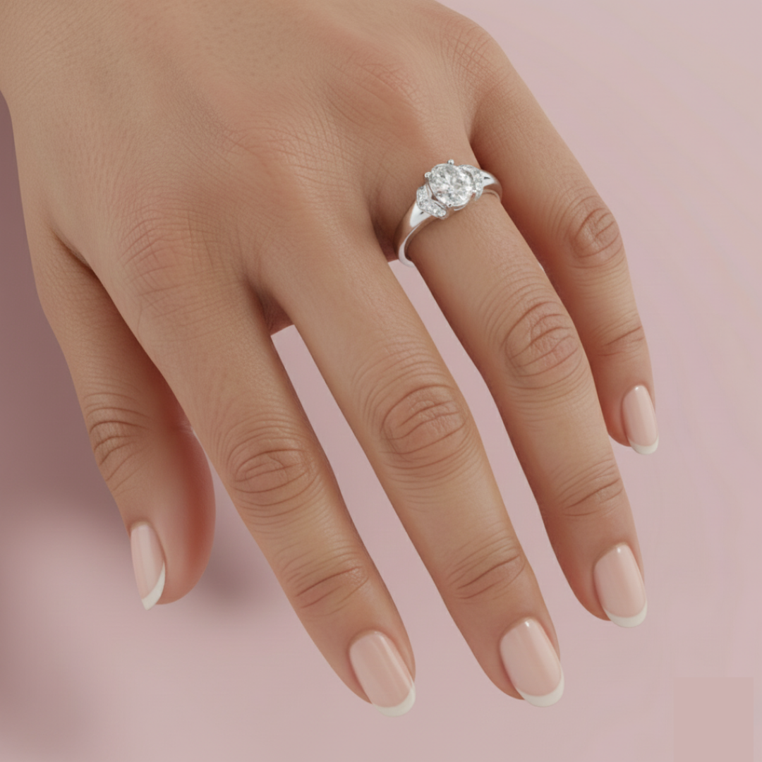 Aurielle Oval 925 Pure Silver Ring My Store