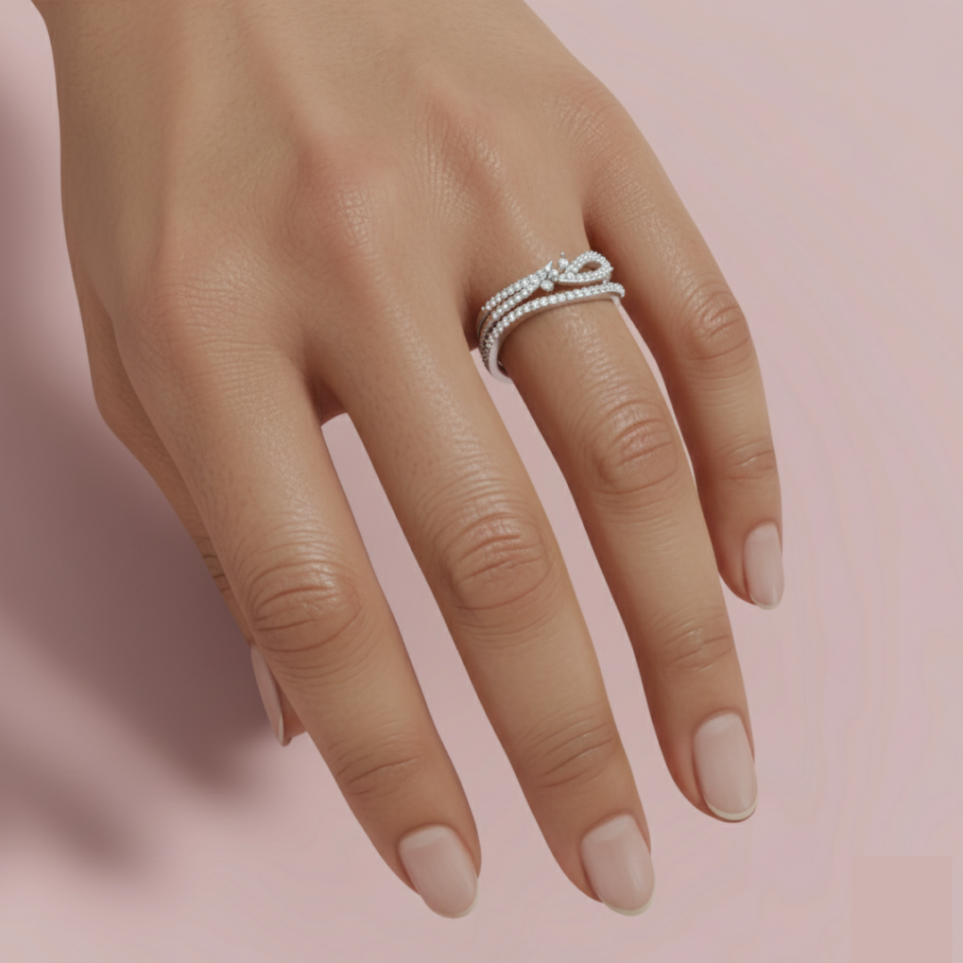 Radiant Touch of Love 925 Pure Silver Ring My Store