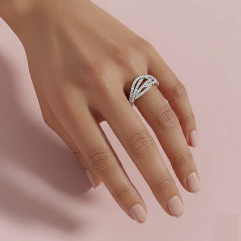 Frost Whisper 925 Pure Silver Ring My Store