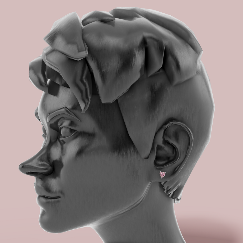 Signature Pink Heart 925 Pure Silver Stud Earrings My Store