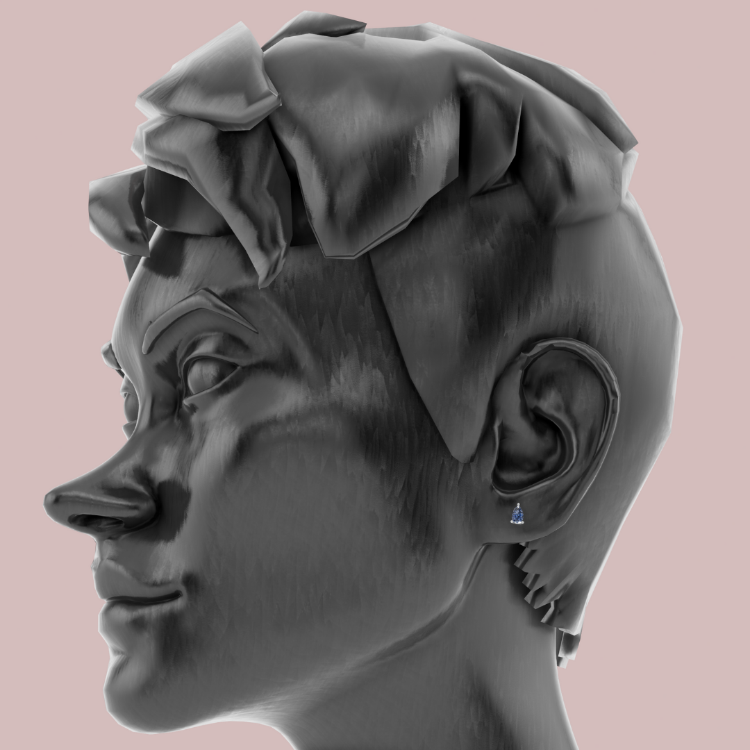 Blue luminous 925 Pure Silver Stud Earrings My Store