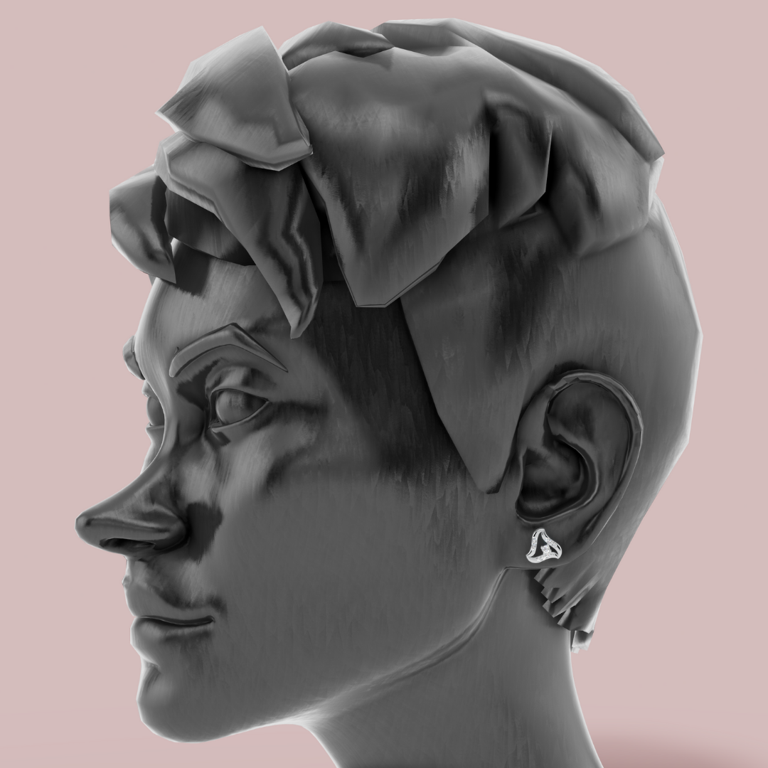 Trillium Curve 925 Pure Silver Stud Earrings My Store