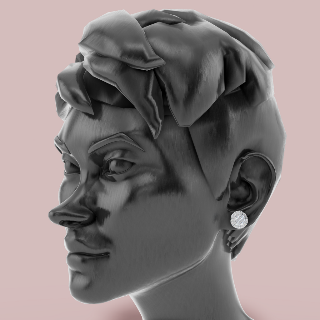 Halo Lumina 925 Pure Silver Stud Earrings My Store