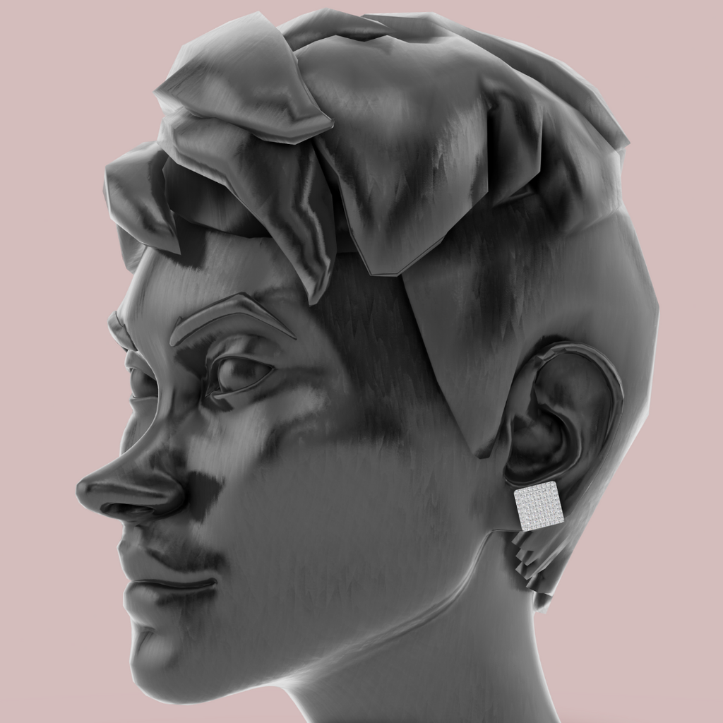 Quadra Stud 925 Pure Silver Earrings My Store