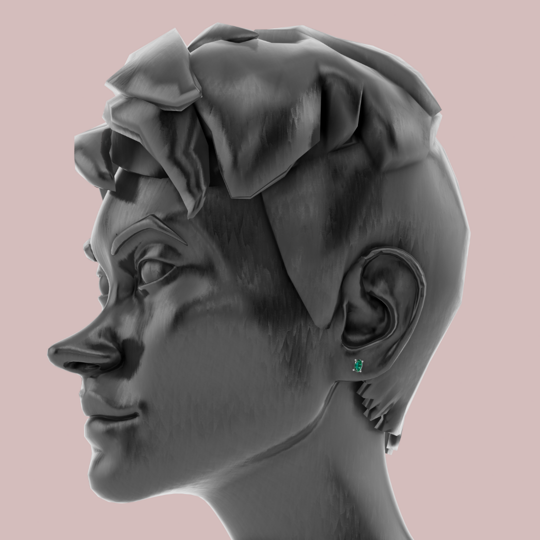 Elante Green Oval 925 Pure Silver Stud Earrings My Store