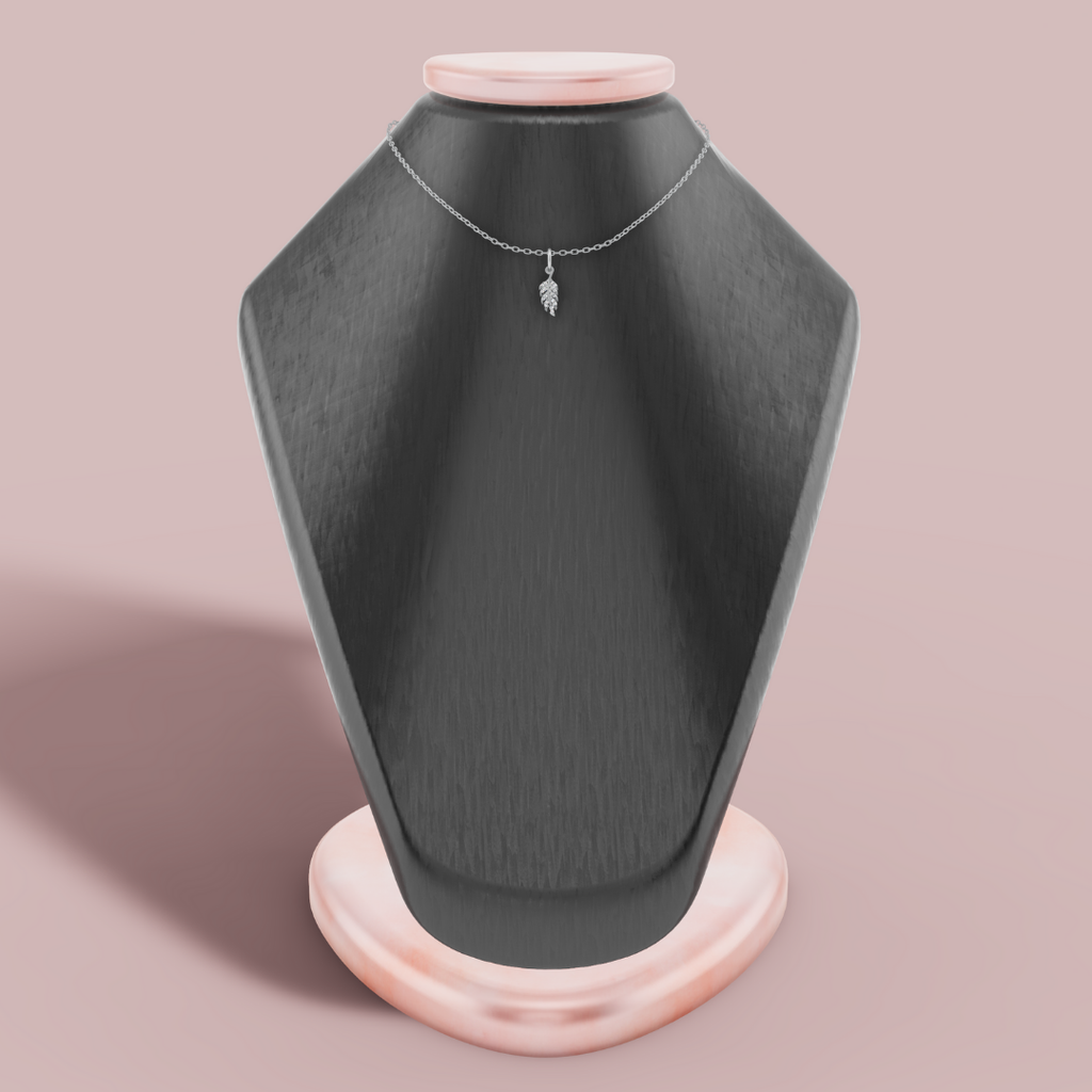 The Leaf 925 Pure Silver Charm Necklace My Store