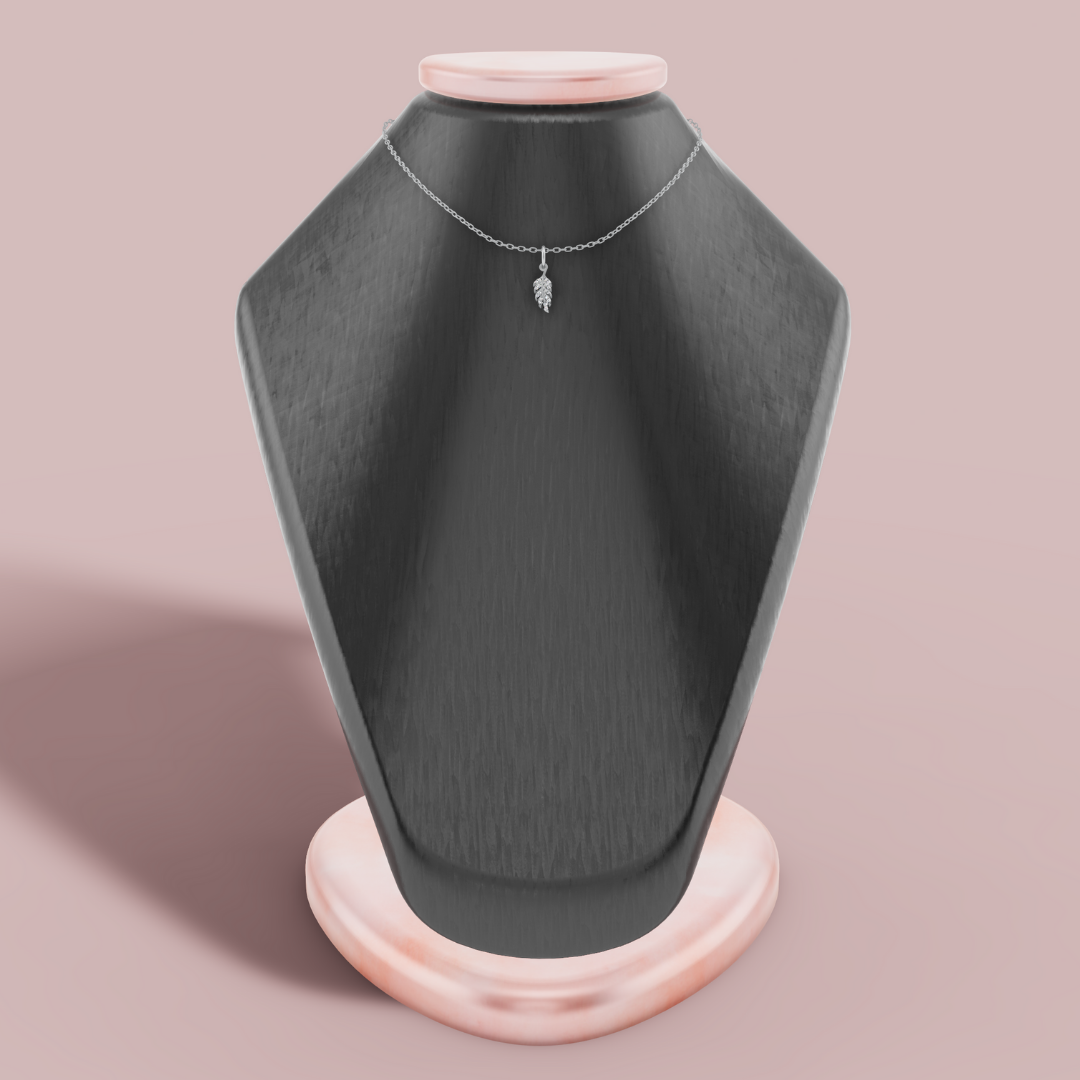 The Leaf 925 Pure Silver Charm Necklace My Store