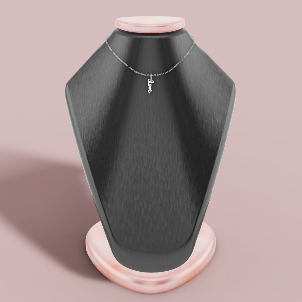 The Love Word 925 Pure Silver Necklace My Store