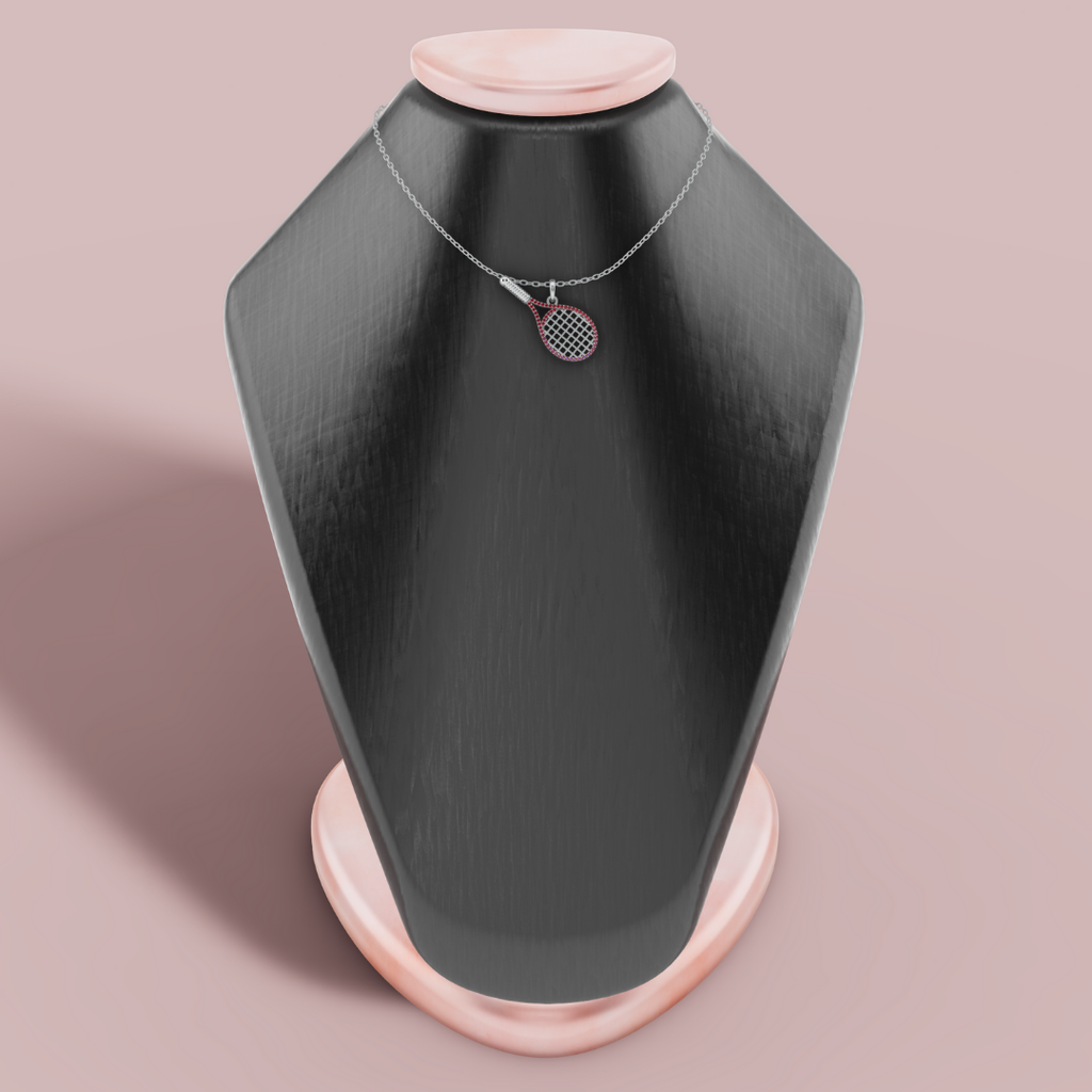 Winning Stroke Red 925 Pure Silver Necklace My Store